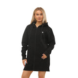 Womens Zip Up Long Hoodies Long Sleeves Ladies Fleece Longline Casual Hoodies Sweatshirt Full Zip Top Soft Jumper Jacket Hoodies For Women S-XXL