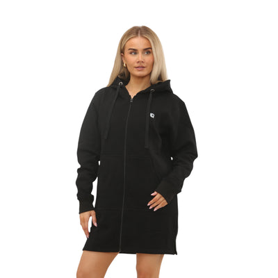 Womens Zip Up Long Hoodies Long Sleeves Ladies Fleece Longline Casual Hoodies Sweatshirt Full Zip Top Soft Jumper Jacket Hoodies For Women S-XXL
