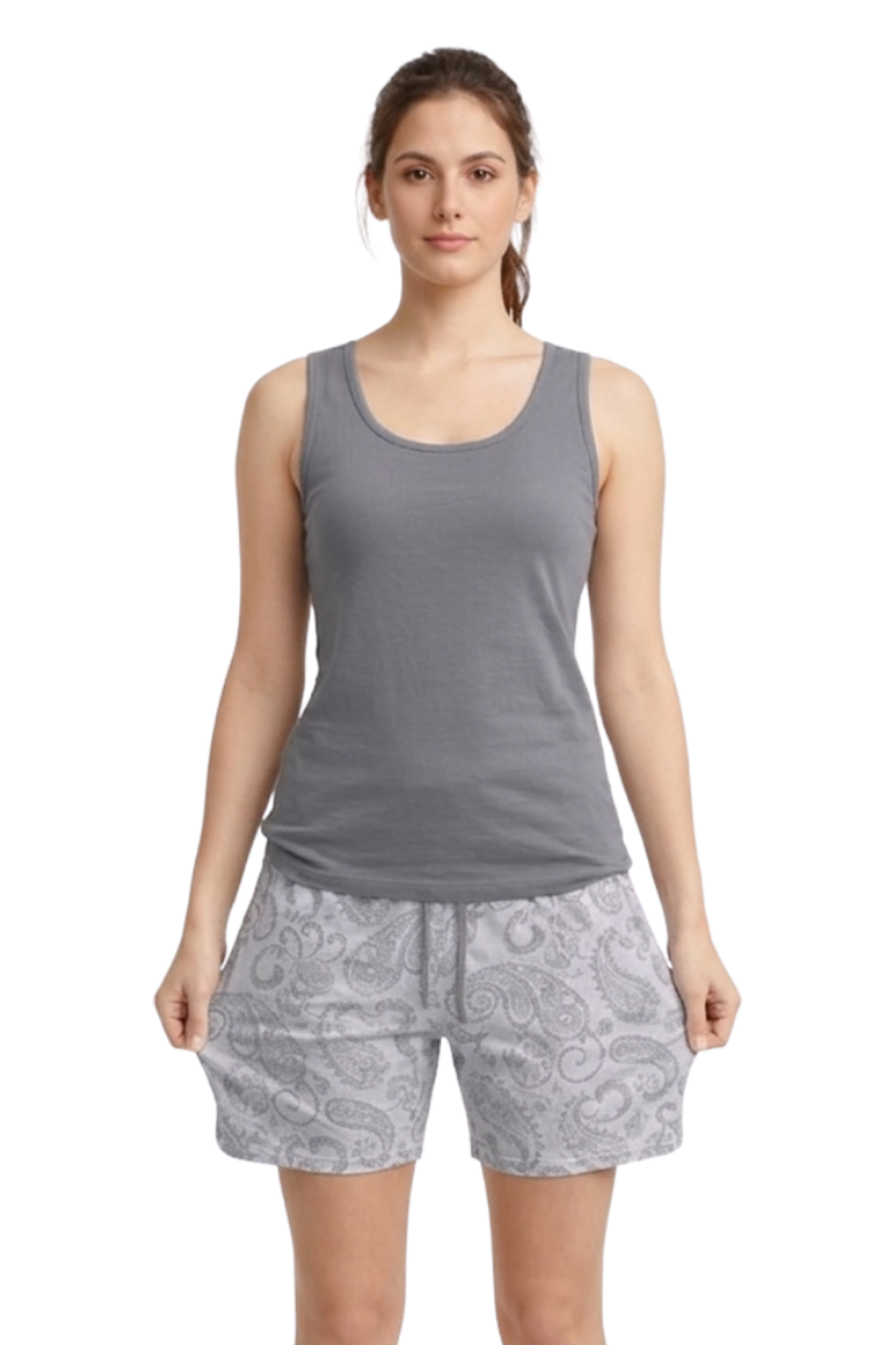 Women's Pyjamas Sets Sleeveless Tank Top with Shorts Ladies Pyjamas Sets Vest and Shorts Lounge Set with Pockets Pyjamas for Women S-XXL