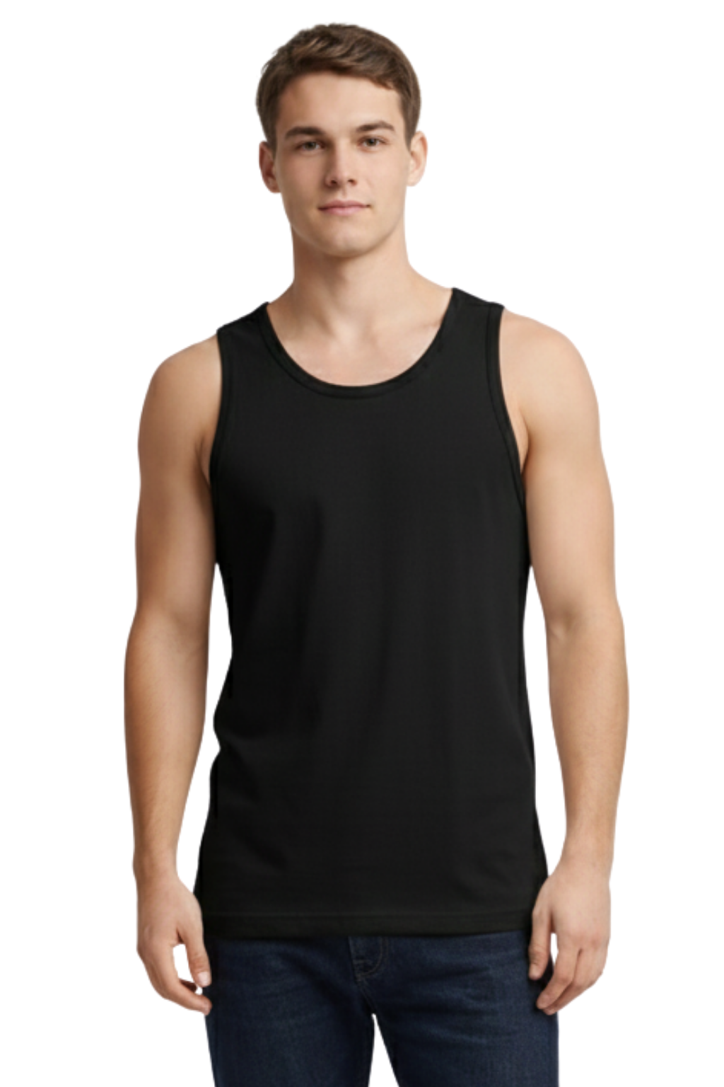 Bahob® New Men's Vest Multi Pack Lot Basic Regular Fitted Cotton Tank Top Athletic Soft Assorted Pack of 3