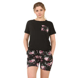 Women's Pajama's Sets with Shorts Ladies Pajama's Cotton Short Sleeve Soft 2 Pieces Pjs Set Summer Loungewear Sleepwear Nightwear for Women S-XXL