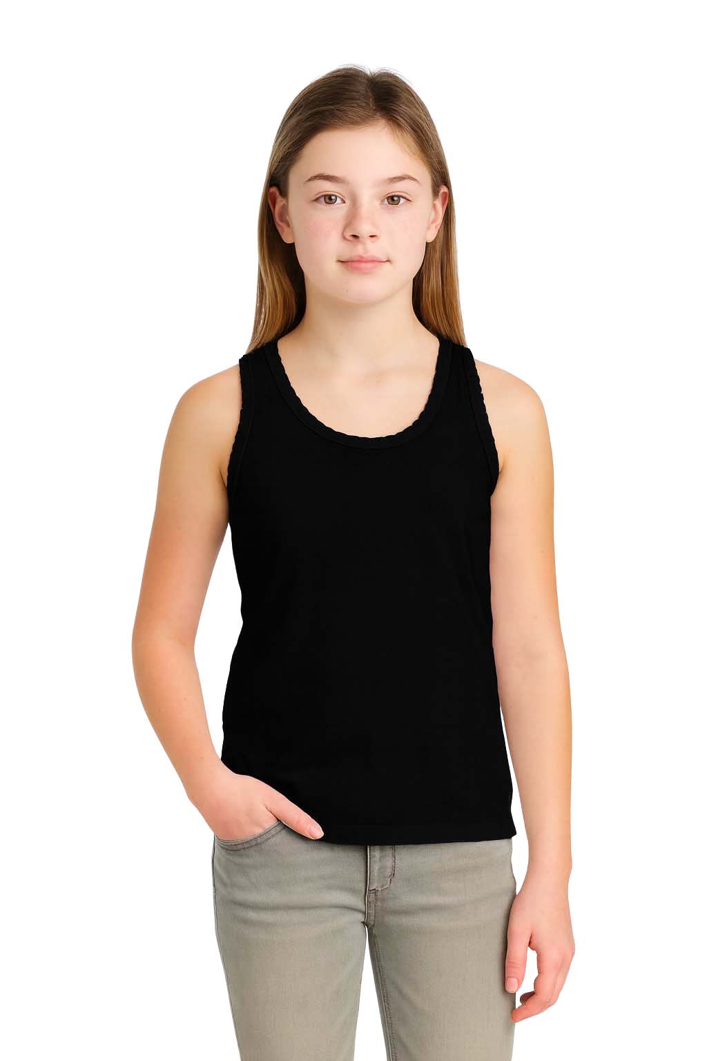Bahob® 6 Pack Girl's Underwear Vests Soft Cotton Tank Tops Kids Sleeveless Vests Undershirts Cotton 5-14 Years