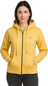 Bahob® Womens Ladies Plain Zip Up Hoodie Long Sleeve Sweatshirt Full Zip Top Soft Jumper Jacket Hoodies Top S-3XL