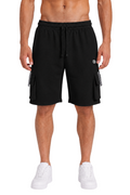 Bahob® Men's Fleece Short, Summer Casual Shorts Cotton with Elasticated Waistband Jogger Shorts S-XXL