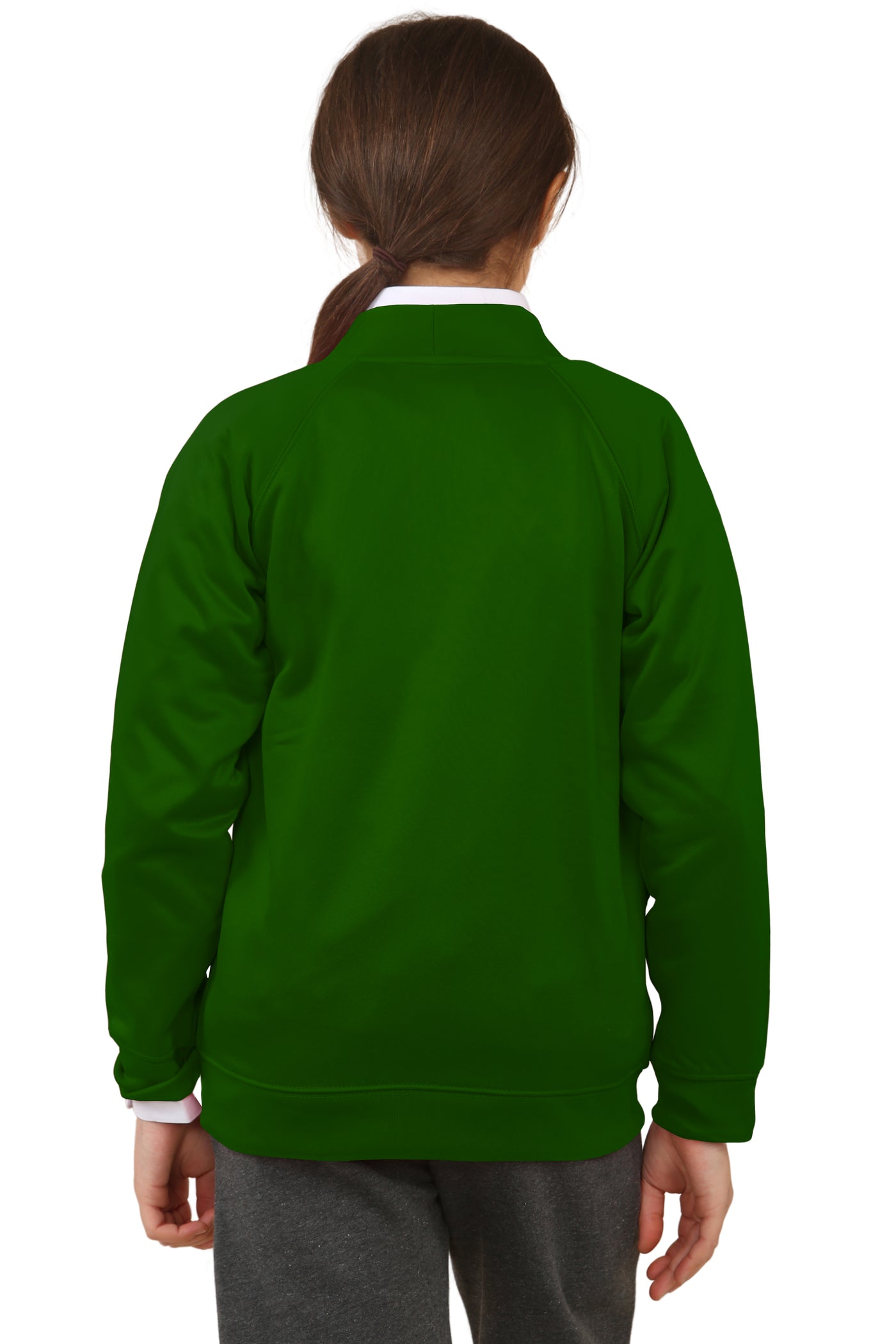 Bahob® 2 Pack Girls School Cardigan Fleece Sweatshirt Uniform School wear Shirts Crew Long Sleeve Top Pullover Jumper Round/V- Neck Age 5-14