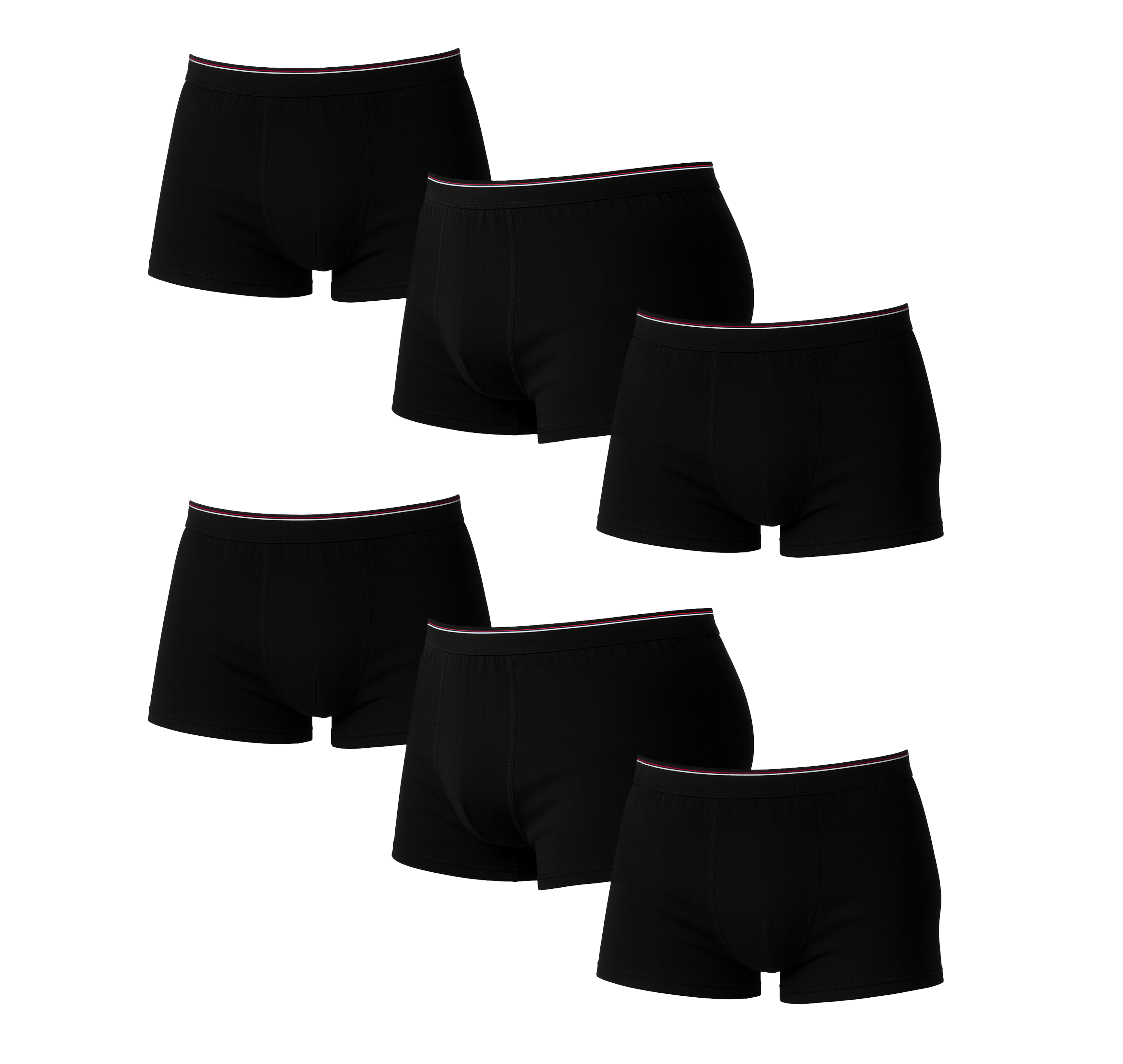 Bahob® Pack Of 6 Men's Boxers with Elastic Waist Shorts Underpants Trunks For Men's Soft Comfortable Men's Underwear S-3XL