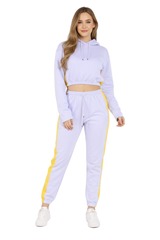 Bahob® Women’s Sportswear Set, 2 Pcs Women Tracksuit Hoodie Crop Top and Joggings Pants Leggings Yoga Gym Wear Tracksuits Activewear Set