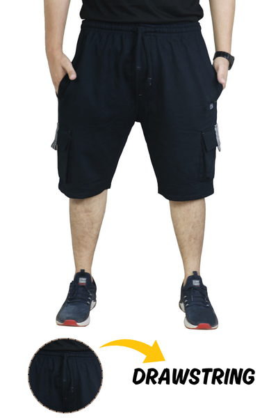 Bahob® Men's Fleece Short, Summer Casual Shorts Cotton with Elasticated Waistband Jogger Shorts S-XXL