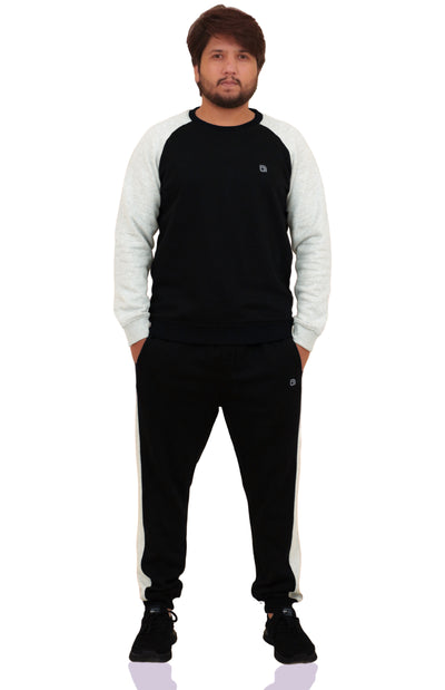 Bahob® Mens Tracksuit Set 2 Piece Sweatshirt and Joggers for Men Fleece Tracksuit Sets Gym Casual Exercise Running Sport Lounge Wear