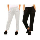 Bahob® 2 Pack Women's Pyjama Bottoms Womens Pants Soft Lounge Pants Sleep Pajama Bottoms with Pocket Women's Sleepwear Trousers S-XXL