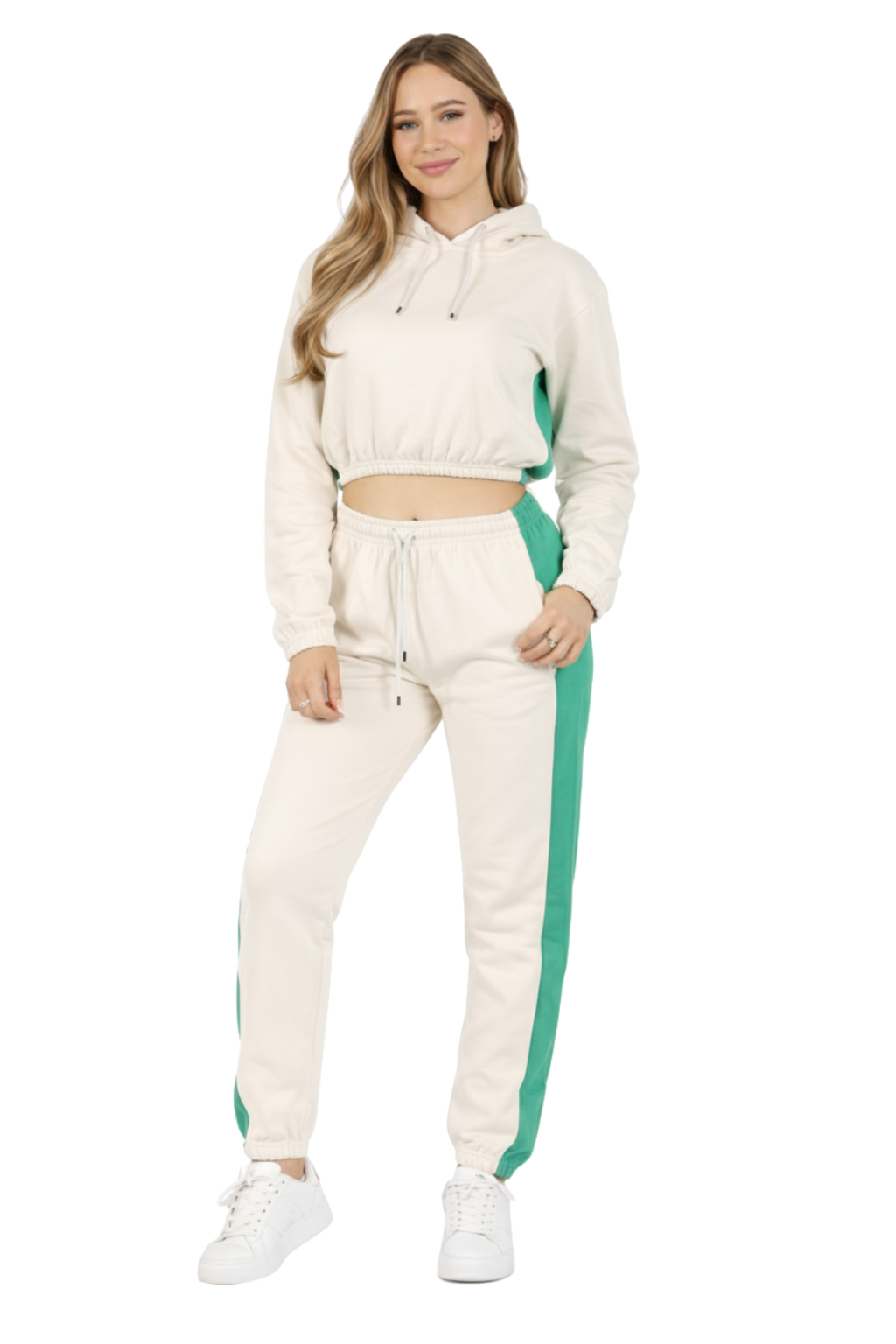 Bahob® Women’s Sportswear Set, 2 Pcs Women Tracksuit Hoodie Crop Top and Joggings Pants Leggings Yoga Gym Wear Tracksuits Activewear Set