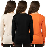 Bahob® Girls Long Sleeve T-Shirt 3 Pack Shirt for Girls Lightweight Soft Comfort Fit Round Neck Tee Shirt 5-14 Years