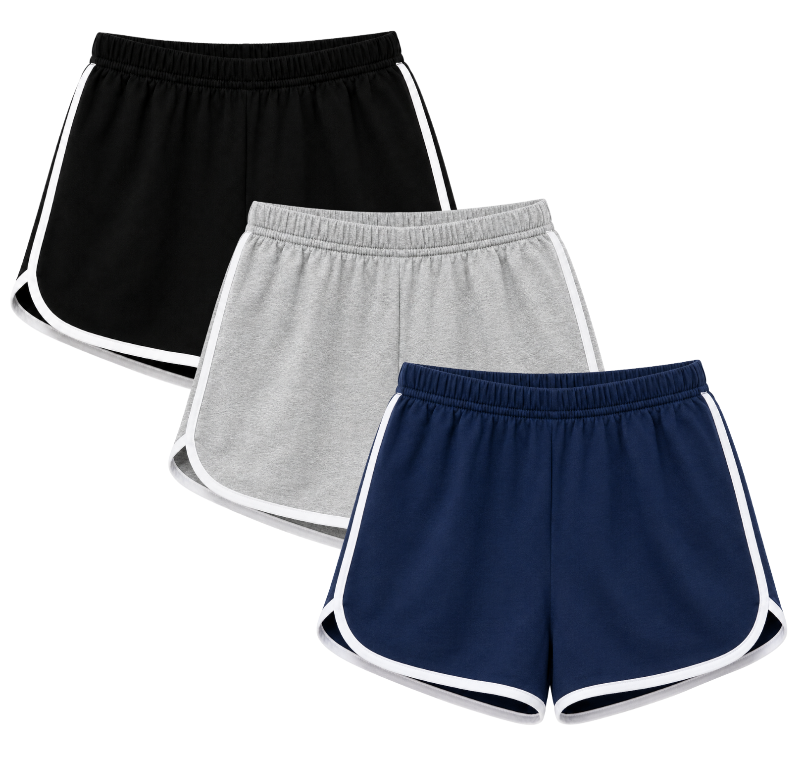 Bahob® 3 Pack Women's Shorts Soft Cotton Ladies Summer Shorts Athletic Cycling Running Sports Shorts S-XXL