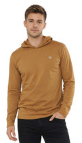 Men's Lightweight Jersey Pullover Hoodie Long Sleeve Hooded T-Shirt for Gym & Everyday Wear S-3XL