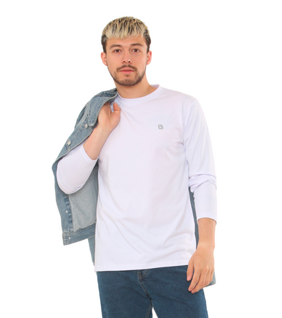 Bahob® 3 Pack Men's Long-Sleeved T-Shirt Round Neck T-Shirts Comfortable Crewneck Neck Tops for Men Soft Cotton S-3XL