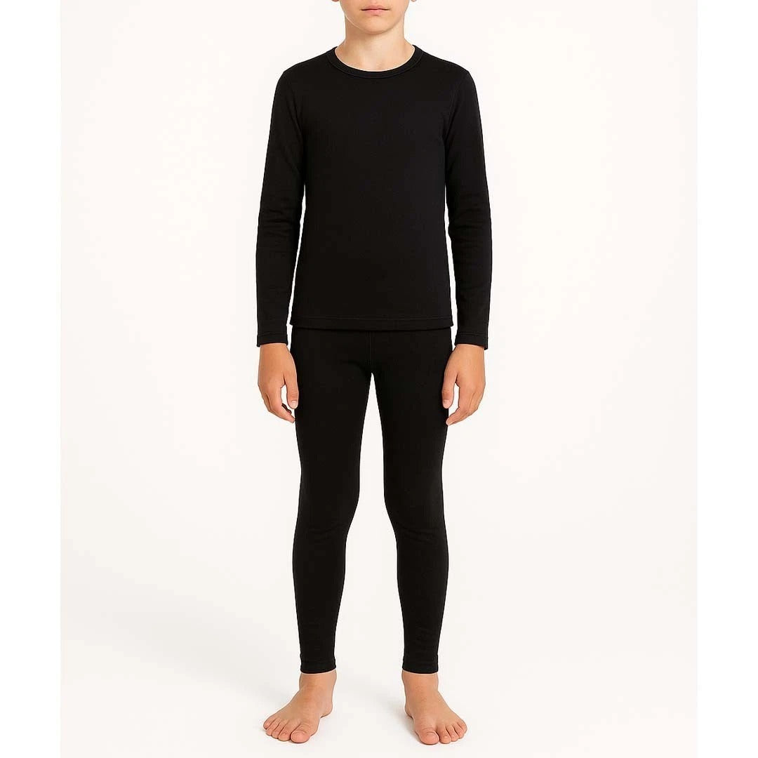 Kid's Thermal Set Ultra Soft Boys Long Sleeve Thermal Top & Bottom Set 5-14 Year