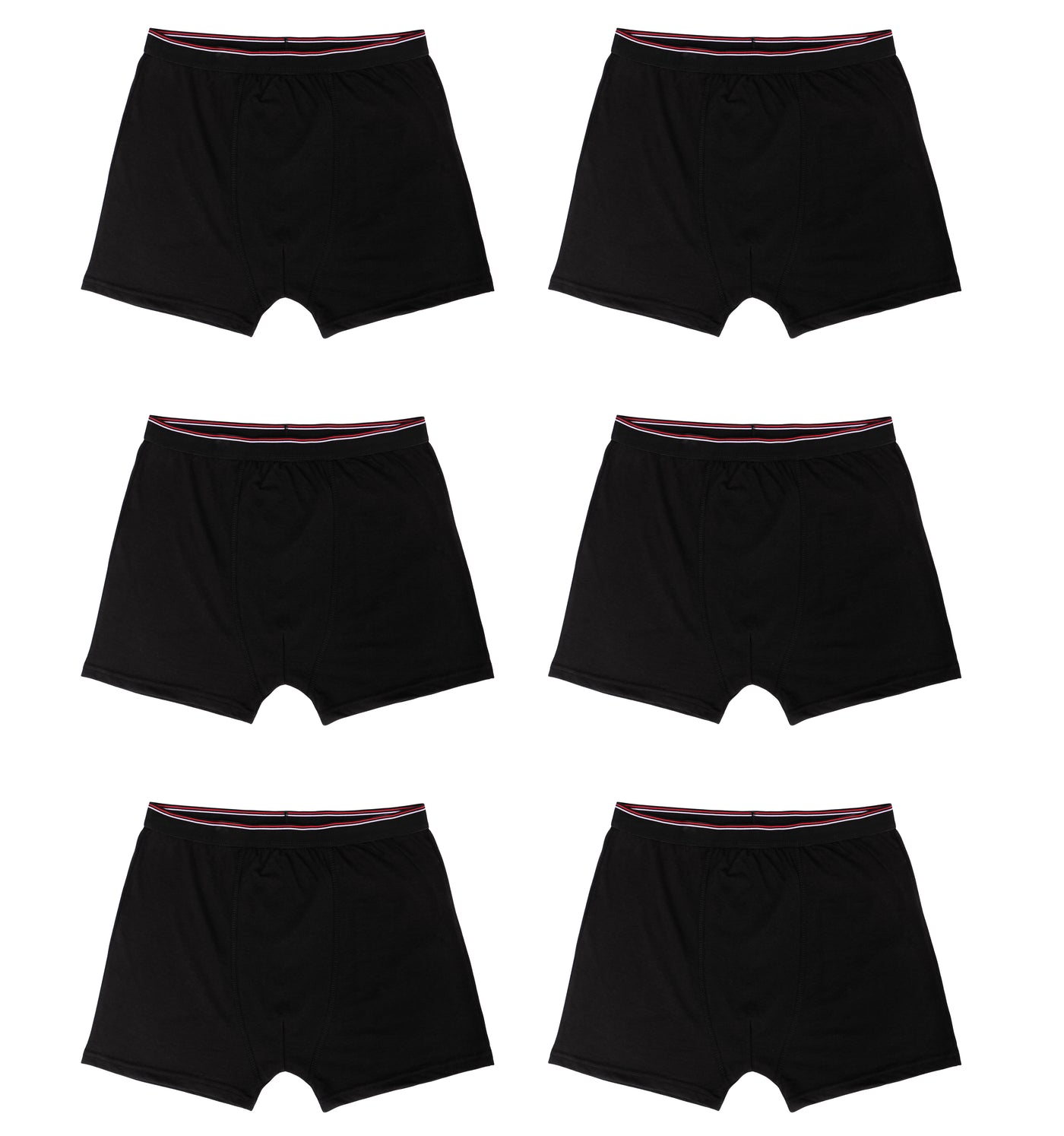 Bahob® Pack Of 6 Men's Boxers with Elastic Waist Shorts Underpants Trunks For Men's Soft Comfortable Men's Underwear S-3XL