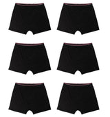 Bahob® Pack Of 6 Men's Boxers with Elastic Waist Shorts Underpants Trunks For Men's Soft Comfortable Men's Underwear S-3XL