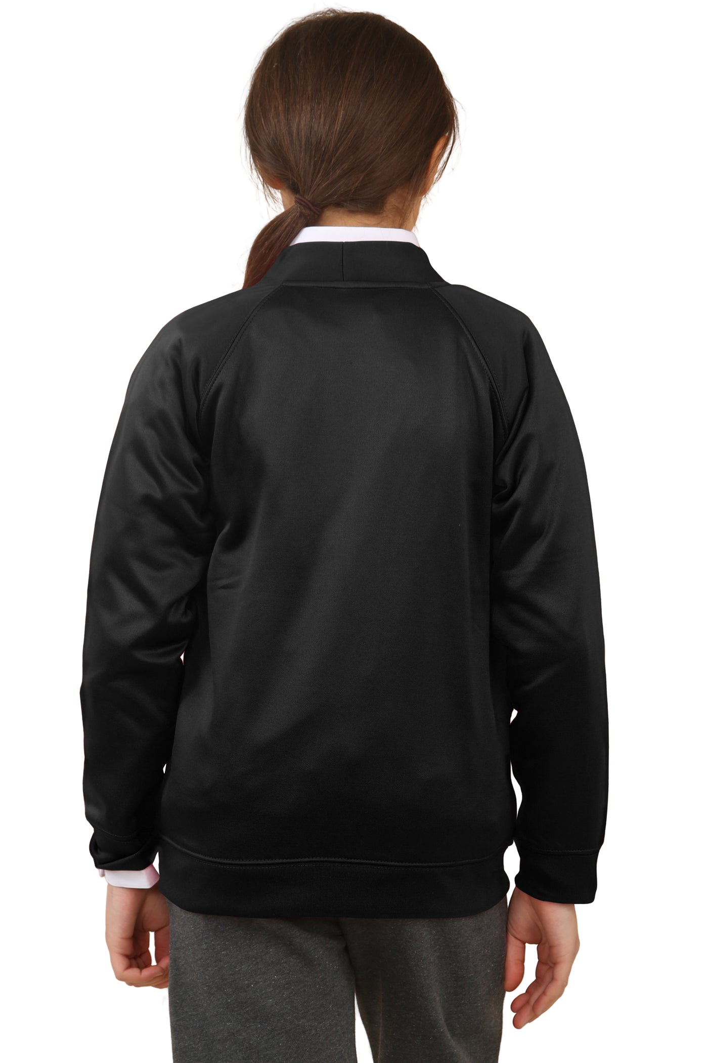 Bahob® 2 Pack Girls School Cardigan Fleece Sweatshirt Uniform School wear Shirts Crew Long Sleeve Top Pullover Jumper Round/V- Neck Age 5-14