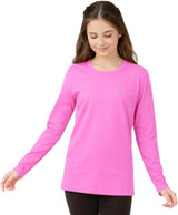 Bahob® Girls Long Sleeve T-Shirt 3 Pack Shirt for Girls Lightweight Soft Comfort Fit Round Neck Tee Shirt 5-14 Years