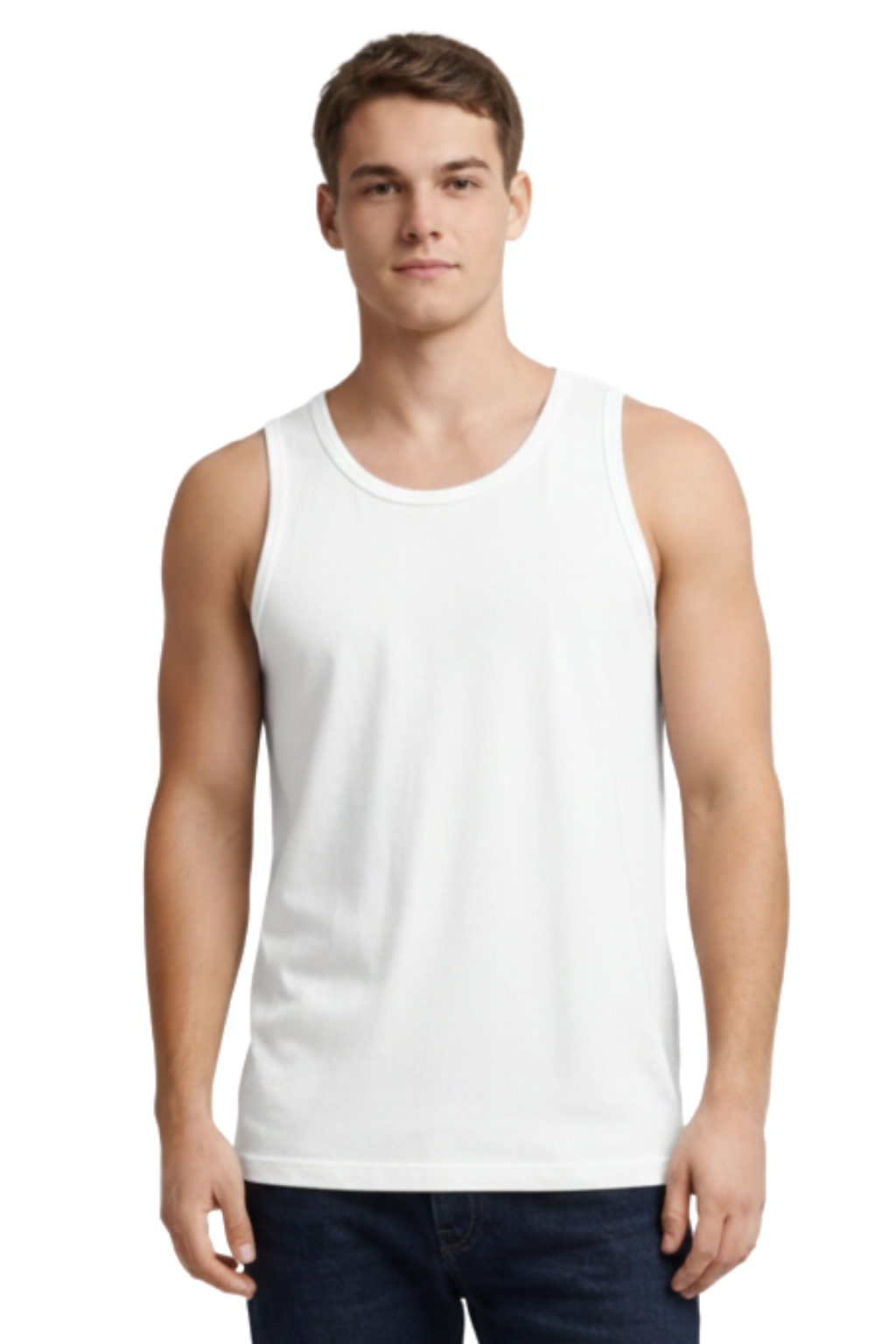 Bahob® New Men's Vest Multi Pack Lot Basic Regular Fitted Cotton Tank Top Athletic Soft Assorted Pack of 3