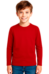 3 Pack Boys Girls Long Sleeved Top Round Neck Kids T Shirts Soft Cotton PE Top 5-14 Years