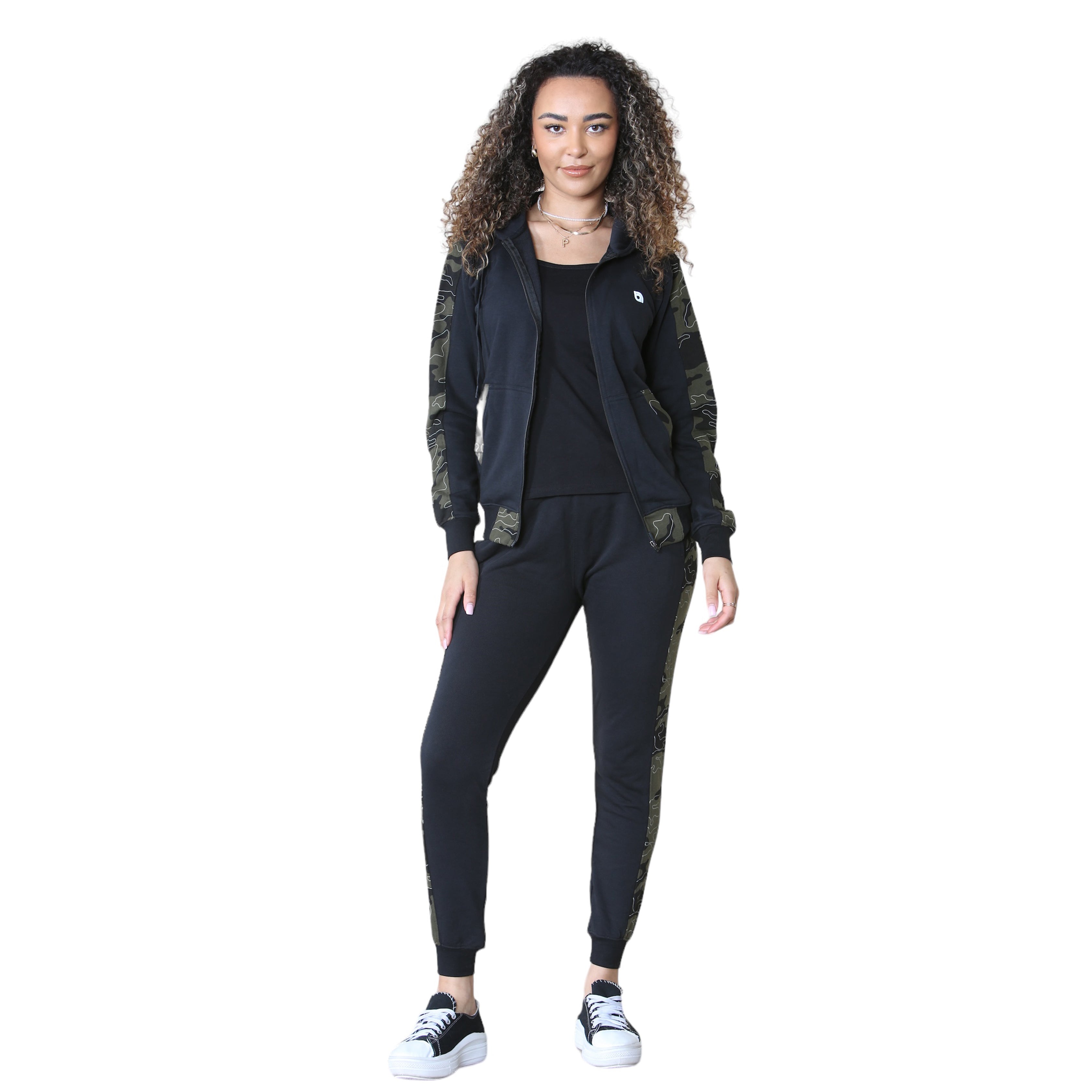 Bahob Women Pieces Terry Tracksuit Vest Hoodie and Jogger Track Suits Activewear Gym Wear Set S-XXL