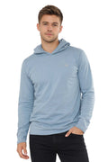Men's Lightweight Jersey Pullover Hoodie Long Sleeve Hooded T-Shirt for Gym & Everyday Wear S-3XL