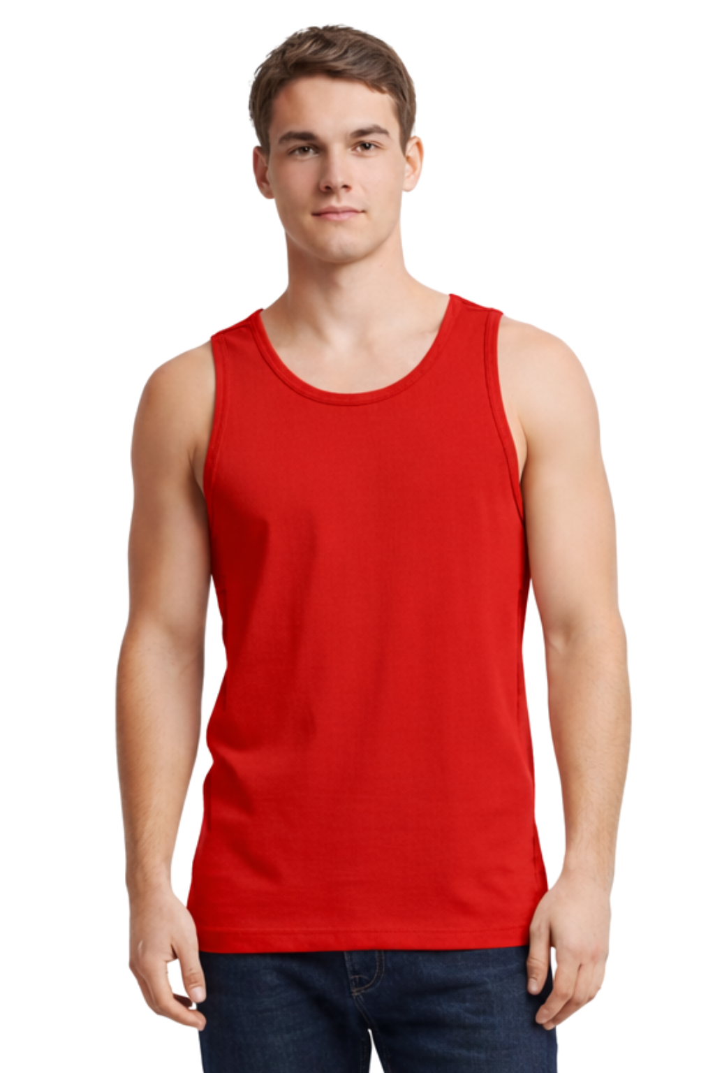 Bahob® New Men's Vest Multi Pack Lot Basic Regular Fitted Cotton Tank Top Athletic Soft Assorted Pack of 3