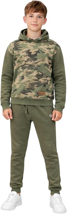 Boys Tracksuit Fleece Kids Pull Over Hooded Jogging Bottoms and Hoodie UK
