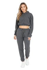 Bahob® Women’s Sportswear Set, 2 Pcs Women Tracksuit Hoodie Crop Top and Joggings Pants Leggings Yoga Gym Wear Tracksuits Activewear Set