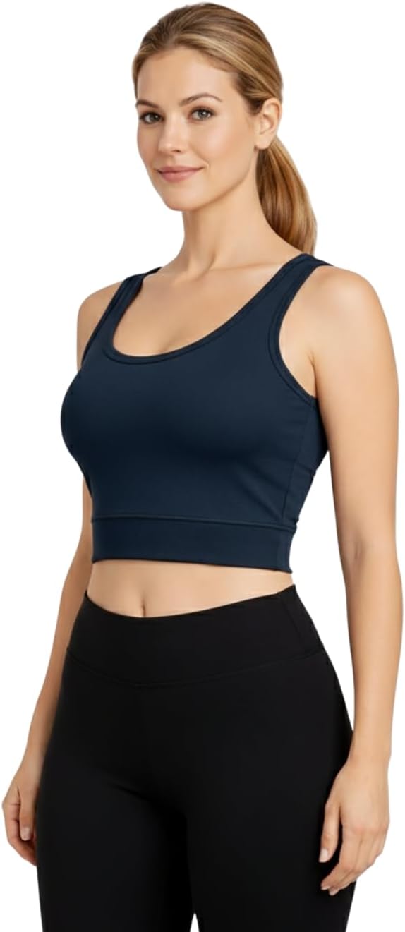 2 Pack Sports Bra for Women Super Comfort Bra Lightweight Stretchable Ladies Sports Bra for Workout Fitness Running Gym S-XXL