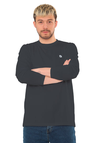 Bahob® 3 Pack Men's Long-Sleeved T-Shirt Round Neck T-Shirts Comfortable Crewneck Neck Tops for Men Soft Cotton S-3XL