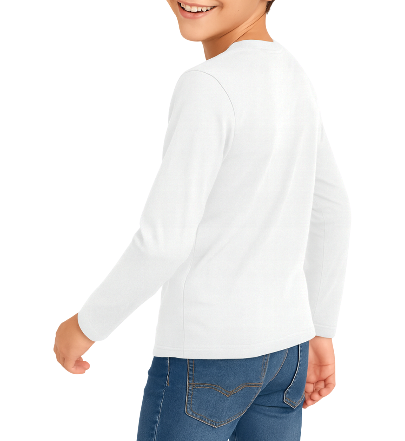 3 Pack Boys Girls Long Sleeved Top Round Neck Kids T Shirts Soft Cotton PE Top 5-14 Years