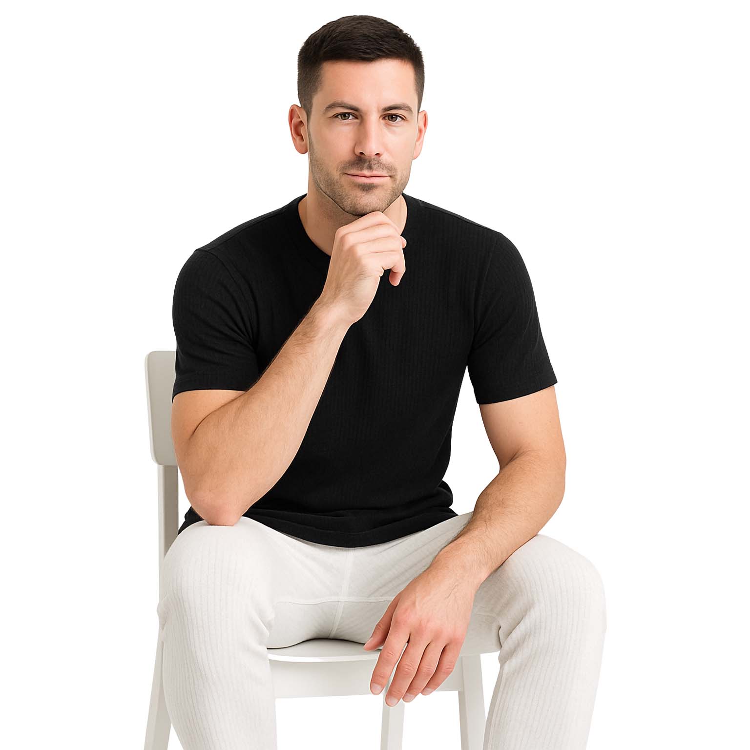 Bahob® Pack of 2 Men's Thermal Long & Half Sleeve Top, Warm Underwear Base layer Lightweight Soft Thermal Top S-XXL