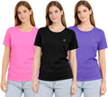 Bahob® 3 Pack Women's Classic-Fit Short-Sleeve Crew neck Plain Cotton T-Shirt S-XXL
