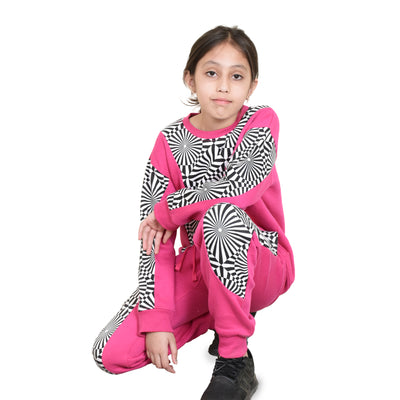 Bahob® Girls 2 Piece Sweatshirt & Jogging Bottoms Tracksuit Set