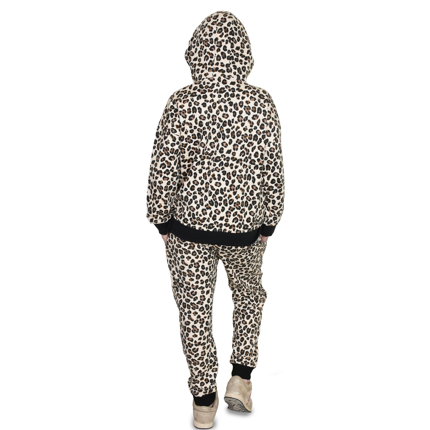 Bahob® 1 Pack Girls Tracksuits Set Cheetah Print Hoodie and Tracksuit Jogging Bottoms Kids Track Suits Activewear Sets for Girls 5-14 Years