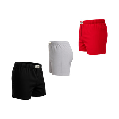 Bahob® Pack Of 6 Mens Boxers Shorts Button Open Fly Underpants Trunks For Mens Soft Cotton Boxer Shorts Comfortable Mens Underwear S-3XL