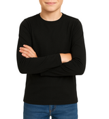 3 Pack Boys Girls Long Sleeved Top Round Neck Kids T Shirts Soft Cotton PE Top 5-14 Years