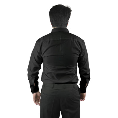 Bahob® Men's Formal Dress Shirt Long Sleeve Mens Dress Shirt 100% Cotton Plain Business Wedding Work Causal Button Down Shirts for Men with Pocket S-3XL