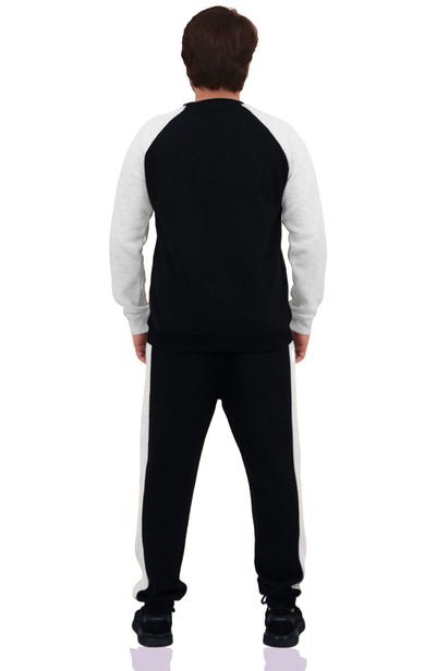 Bahob® Mens Tracksuit Set 2 Piece Sweatshirt and Joggers for Men Fleece Tracksuit Sets Gym Casual Exercise Running Sport Lounge Wear