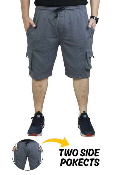 Bahob® Men's Fleece Short, Summer Casual Shorts Cotton with Elasticated Waistband Jogger Shorts S-XXL