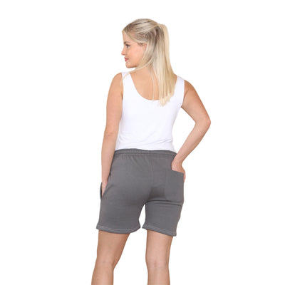 Bahob® 1 & 3 Pack Women's Fleece Short Summer Shorts with Elasticated Waistband 3 Pockets Knee Length Sweat Shorts Jogging Sport Workout Hiking Gym Athletic Running Shorts S-3XL