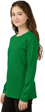 Bahob® Girls Long Sleeve T-Shirt 3 Pack Shirt for Girls Lightweight Soft Comfort Fit Round Neck Tee Shirt 5-14 Years