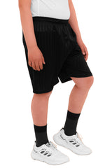 2 Pack Boys Girls Unisex Shadow Stripe Gym Sports Football Games School PE Shorts 5 to 14 Years