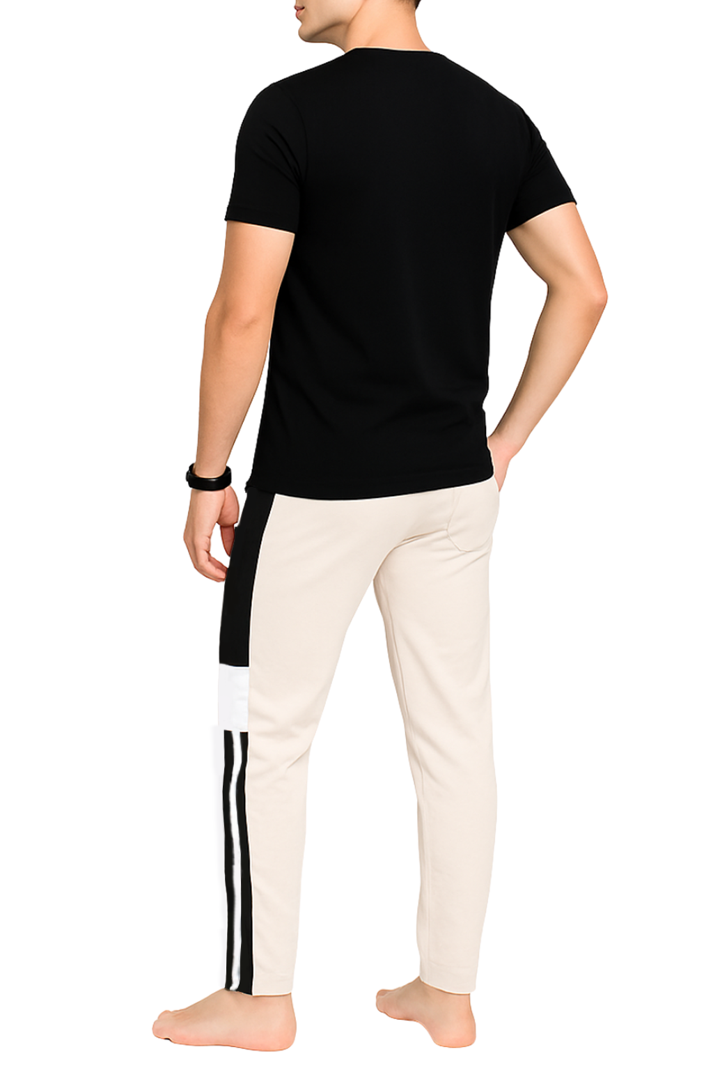 Bahob® Men's Pajamas Sets, Plain Short Sleeve Top and Bottoms Loungewear Set Soft Cotton Sleepwear Suits Nightwear For Mens S to 3XL