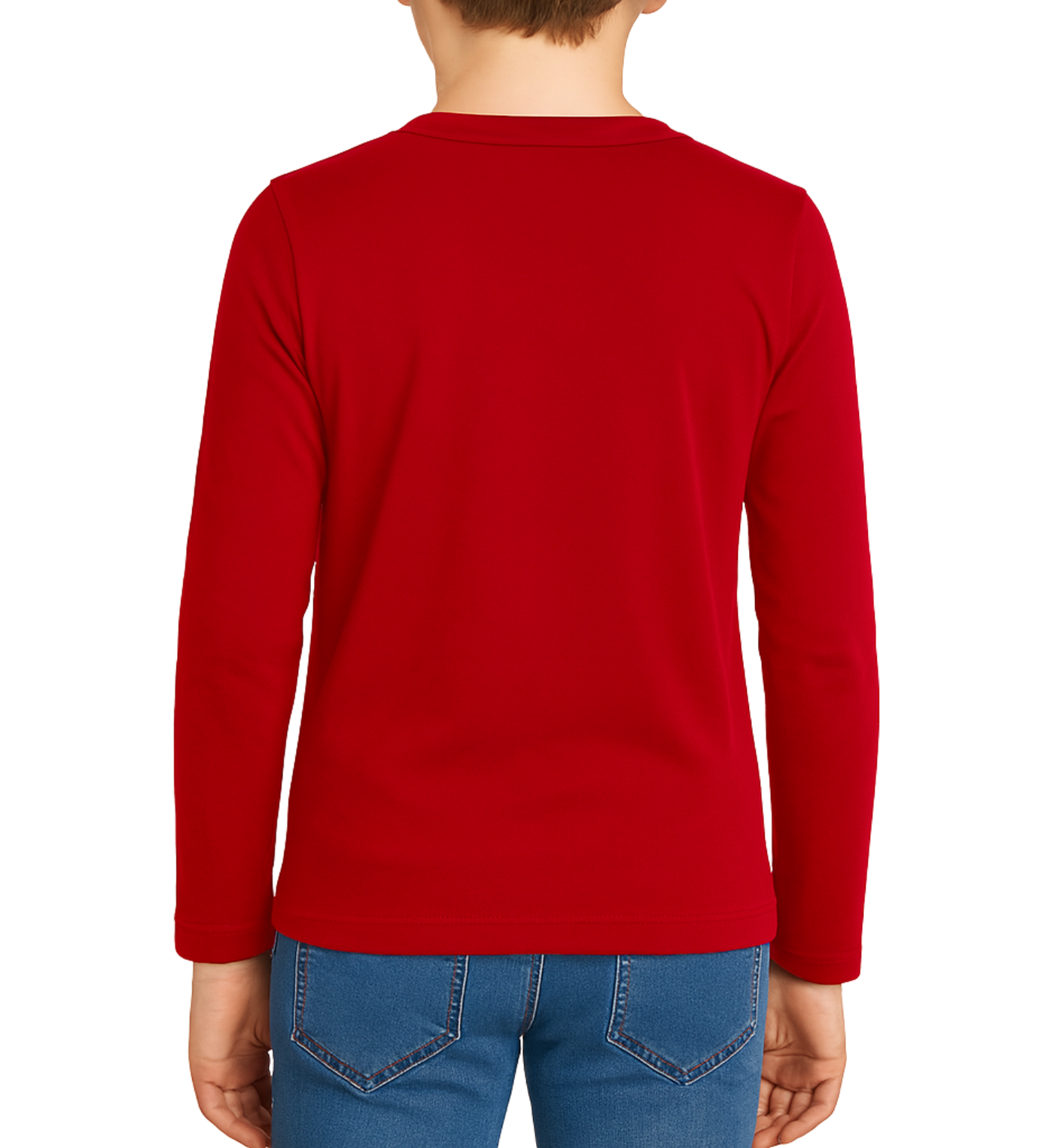 3 Pack Boys Girls Long Sleeved Top Round Neck Kids T Shirts Soft Cotton PE Top 5-14 Years