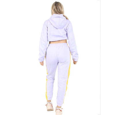 Bahob® Women’s Sportswear Set, 2 Pcs Women Tracksuit Hoodie Crop Top and Joggings Pants Leggings Yoga Gym Wear Tracksuits Activewear Set