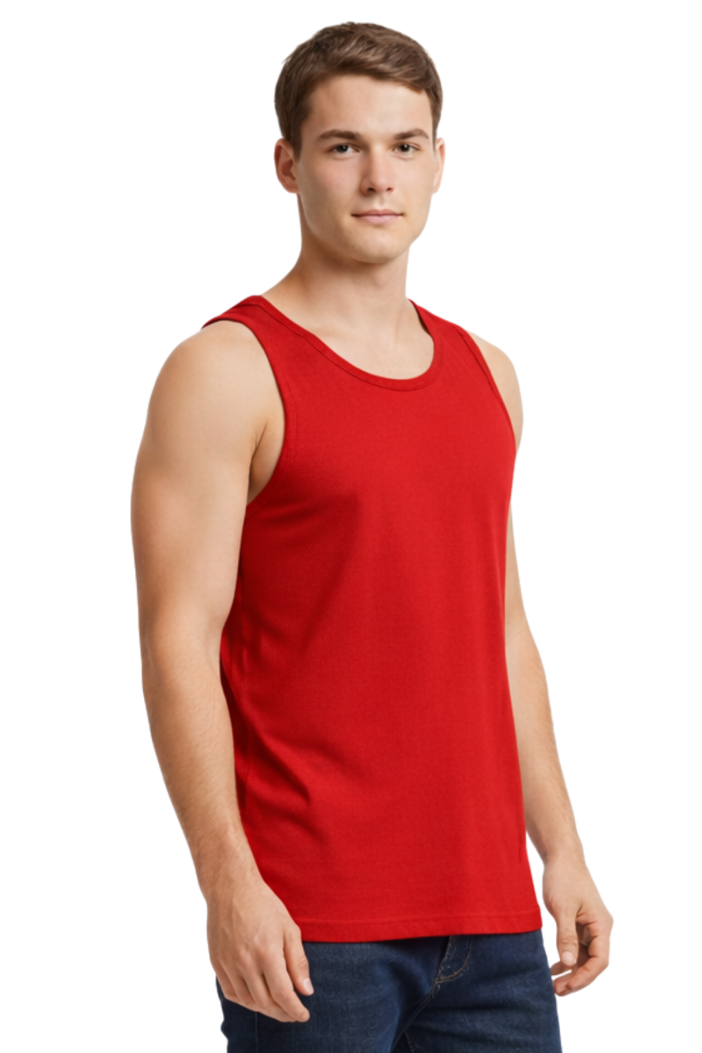 Bahob® New Men's Vest Multi Pack Lot Basic Regular Fitted Cotton Tank Top Athletic Soft Assorted Pack of 3